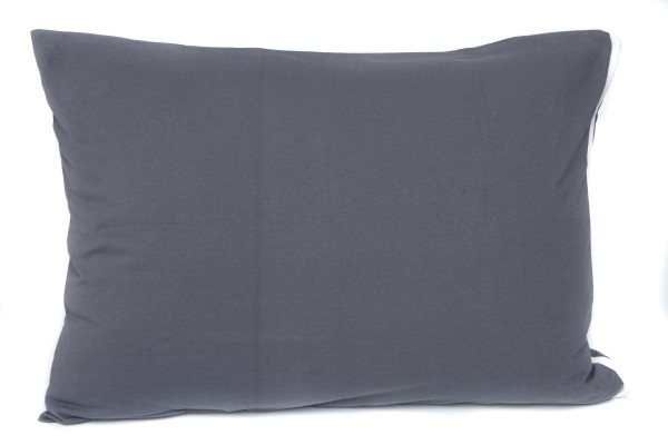 Kissenbezug für Kopfkissen Kissenhülle Baumwolle Gute Qualität 50x70 cm 2er Set Grau