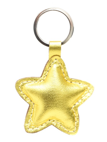 Schlüsselanhänger Stern Gold